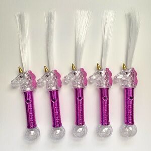Set of 5 NWOT Light Up Unicorn Wands
